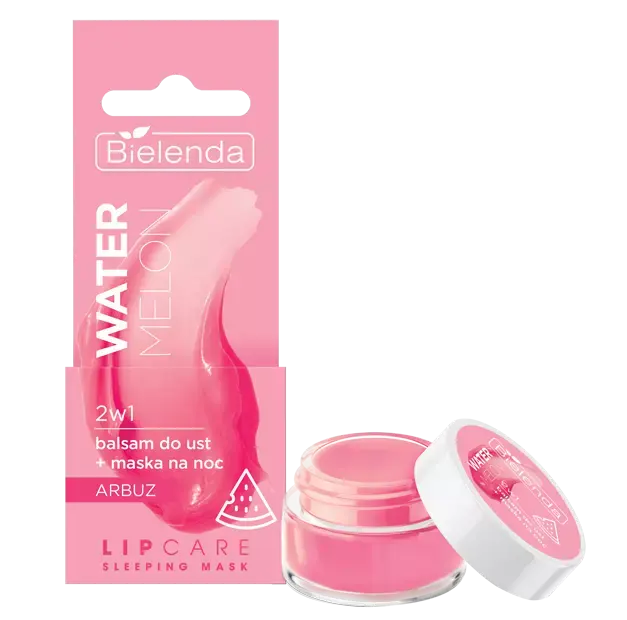 BIELENDA - Mascarilla para dormir SANDÍA Bálsamo labial 2 en 1 + Mascarilla Labial de noche
